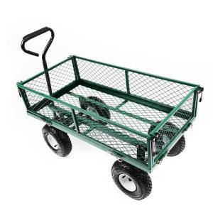 China 17KGS Weight Capacity Metal Folding Steel Outdoor Beach Mesh Wagon for Garden Tools factory