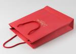 Gold Foil Hot Stamping Gift Packing Bags Multi Color Cotton Rope Handles