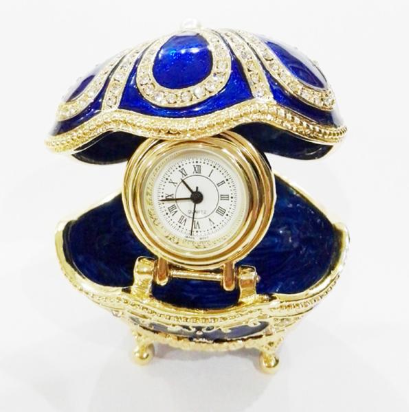 Handicraft faberge egg metal jewelry box Faberge Egg Trinket Jewelry Box with a
