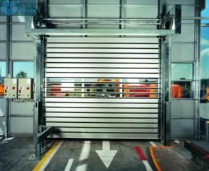 China Aluminum SD00012 1.5 Mm Fast Roll Up Door With Radar Sensor factory