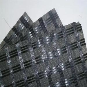 China Asphalt Coated Fiberglass Composite Geogrid Geotex Geomat Geogrid Composite factory