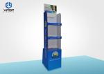 Supermarket Promotion Cardboard Display Shelves Matte Film Lamination With Video