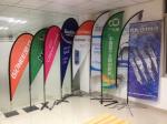 Digital Printing Teardrop Flying Flags with Cross Feet