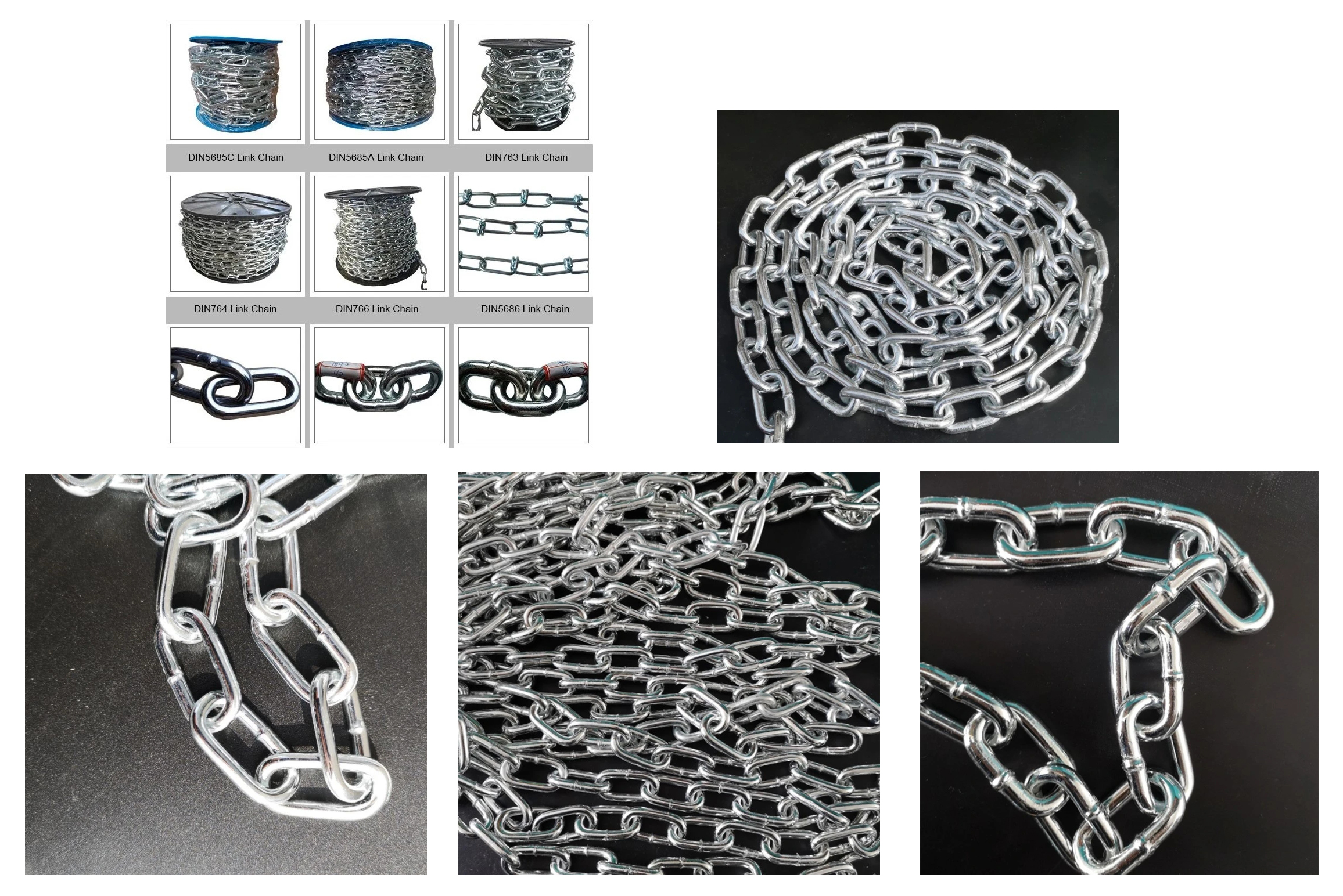 G43 3/8' X 16ft 20ft Stainless Chain Link Fire Resistant ASTM 80 NACM90 And NACM96