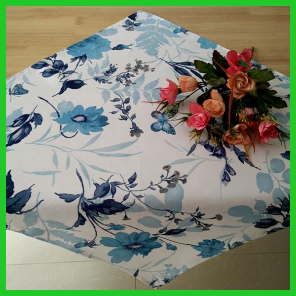 Blue flowers printed design table tablecloths for daily life used of made in