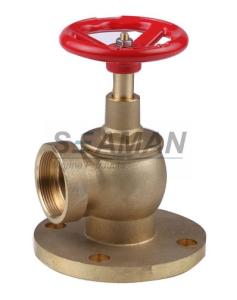 China Fire Hydrant Valve with Flange PN 16 Male 1.5&quot; Right Angle with Female Thread - Brass factory