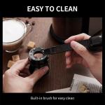 Portable Electric Adjustable Burr Coffee Grinder Silver 240g Professional Coffee