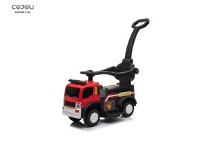 China Foot Rest Push Along Truck 6.3KG Red Fire Truck Ride On With Canopy factory