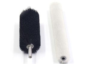 China Black Industrial Cleaning Brushes Spiral Nylon Strip Coiled Cleaning Roller factory