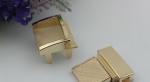 Bag hardware zinc alloy gold metal press locks for laptop bags