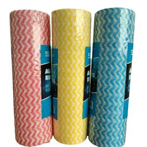 China ISO Multicolor Disposable Kitchen Towels , Practical Disposable Cloths On A Roll factory