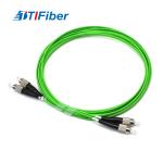 TTIFiber FC-FC Green Jacket OM5 Fiber Optic Patch Cord Multimode DX Duplex
