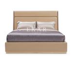 Modern Luxury Simple Design Leather Upholstery King Size Bed