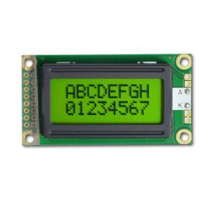 China STN Transflective 0802 Character LCD Display Module Positive Green Monochrome factory