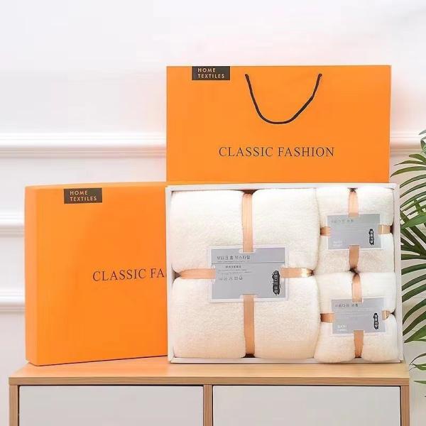 Home Custom Logo Towel Set Coral Velvet Bath Towels Microfiber Hair Sports Baby
