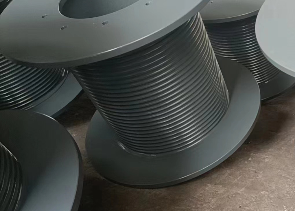 Q355B Material Lebus Grooved Cable Drum For 15Ton Hydraulic Pulling Winch