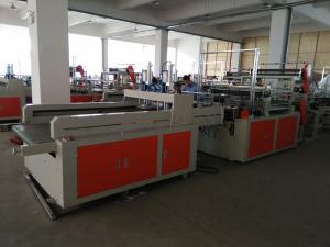 China Heat Sealing Plastic Shopping Bag Making Machine Double Lines factory