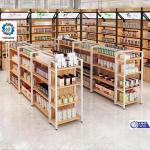 Custom Corrosion Protection Slatwall Metal Retail Shelving 300mm Width For Store