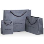 Matte Coating 300gsm Paper White Bags With Handles