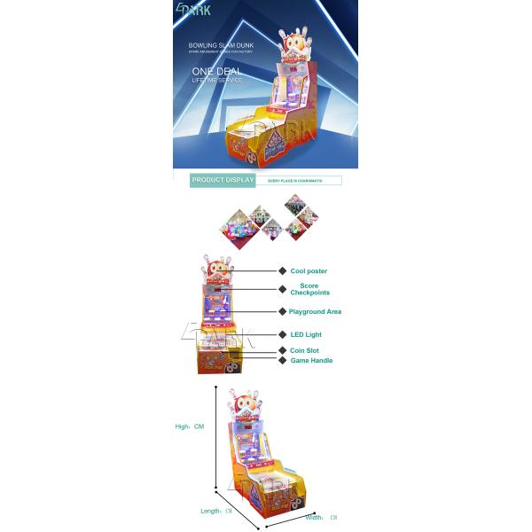 Crazy Shot Ball Arcade Bowling Ball Basketball Shooting Machine For Gym Equipment / Game Center