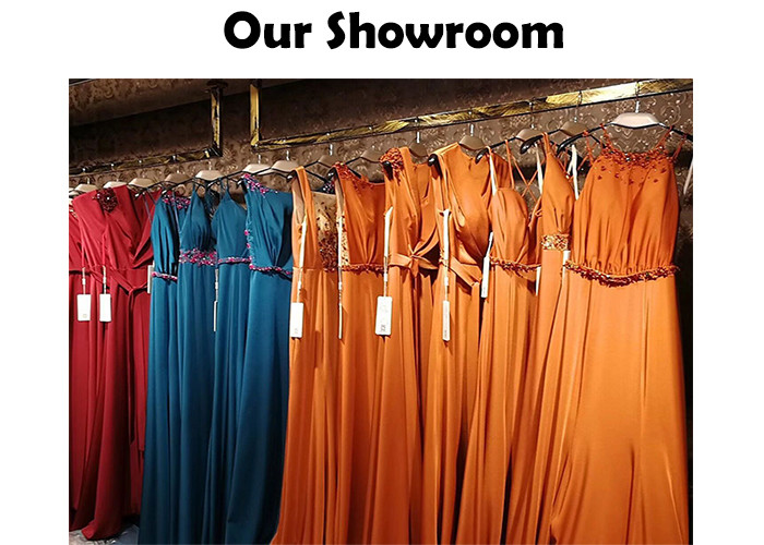 Beautiful Beading Long Tail Gown Orange Color Sleeveless V Collar Bandage Design