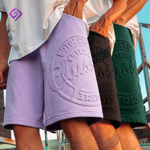 China Colorful Cycle Mens Acid Wash Biker Shorts Set Workout Cotton Casual Daily Life factory