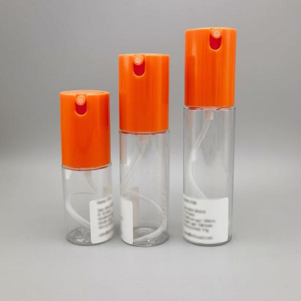 30ml 50ml 60ml Cosmetic Plastic ABS Sprayer Pump PET Bottle With U Shape Toner