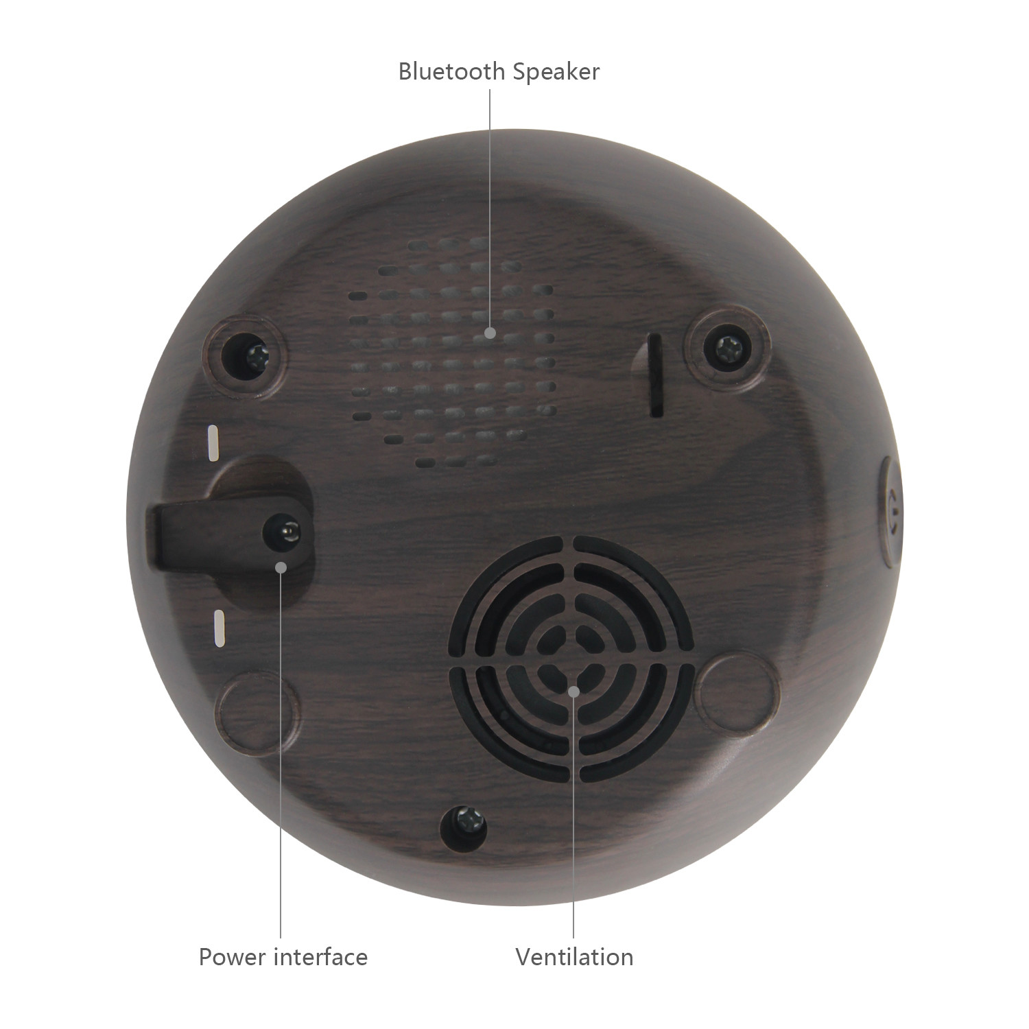 350ML Ultrasonic Aroma Diffuser Home Use Dark Wood Diffuser With 7 Color Lights