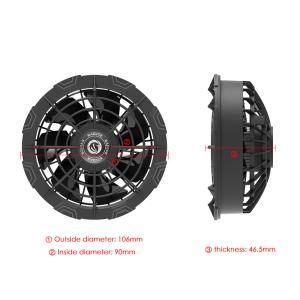 12V Jacket Cooling Fan 6700mAh Air Conditioning Suit Fan