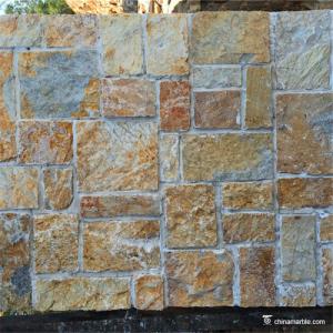 China Quartzite Random Loose Stacked Stone For Landscape Garden Wall Decoration factory