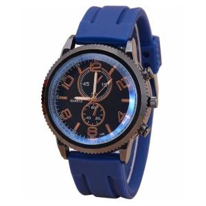 China Silicone Band Couple Quartz Watch Sports Men Silicone Strap 48mm Dial factory
