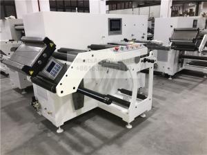 China Two Heads Flat Bed Slitting Machine With Manual Rotary Die Cutting For Blank Label factory