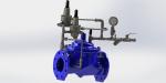 PN10 Surge Anticipator Valve EPDM Rubber Manual Actuation And Flange Ends