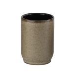 Round Shape Ceramic Bathroom Accessories Set Tawny OEM Ceramic Soap Dispenser