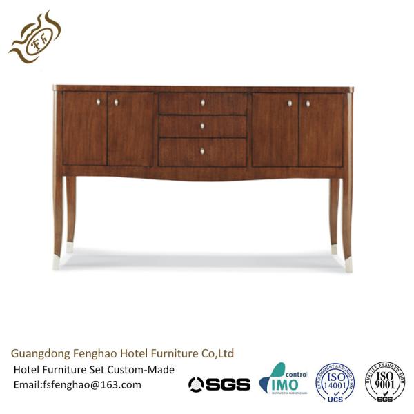 Vintage Wooden Top Drawers half round console table Sideboard Cabinet for Living