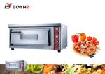 Single Layer Gas Commercial Pizza Oven Stone Base Timer Controller High