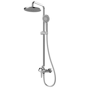 China Rainfall Polished Chrome Shower Set Household Wall For Hotel factory