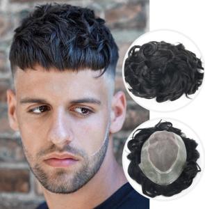 China 8x10 Mens Real Human Hair Wigs Australia Mens Full Lace Hair System Toupee factory
