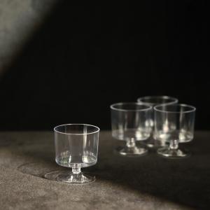 China FDA Certified Disposable Transparent PS Plastic Cups Goblet for Hot/Cold Beverages In Party factory