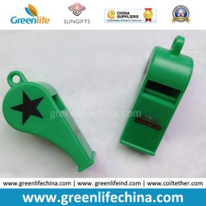 China Customized Solid Green Sport Party Whistle W/Star Printing on Sides factory