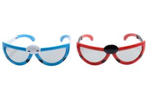 China Circular Polarized Lens Kids 3d Cinema Glasses Foldable Arms factory