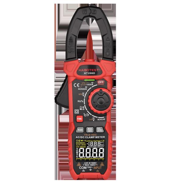 Digital Clamp Meter HT208D 6000counts HABOTEST Voltage 1000V Ohm Hz Temperature