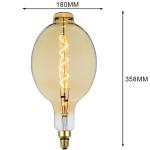 BT180 Oversize LED Bulb 4W Dimmable Filament Decorative 540lm