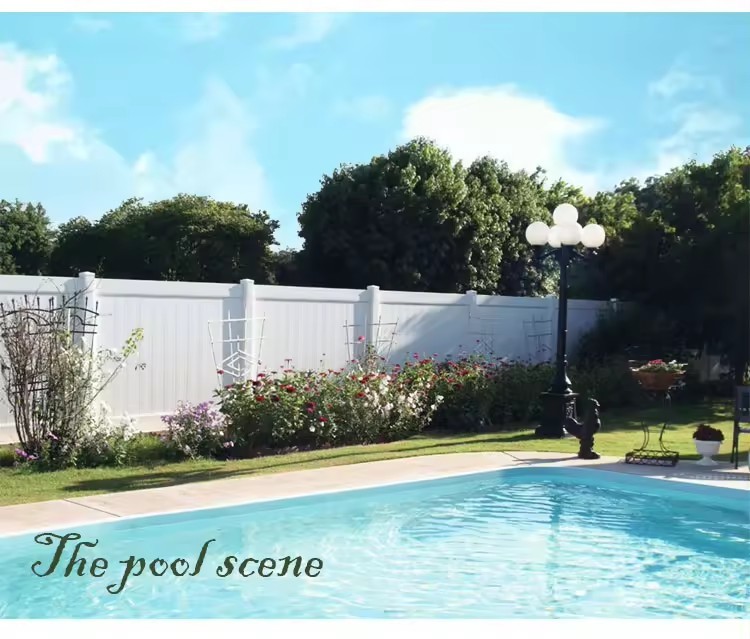 Outdoor Decorative 6x8 Feet Privacy Plastic Beautiful White Vinyl Pvc Fence Panel