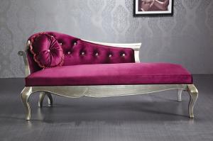 China Italian Style Luxury Chaise Lounge Solid Wood Hand Carved Chaise 1865*820*840mm factory