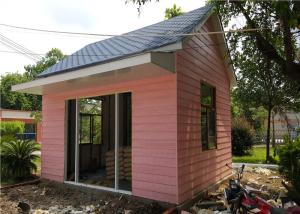 China EPS Sandwich Panel Roof Pink Cladding Prefab Steel House For Reception Room factory
