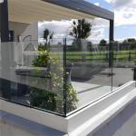 Silk Printed Flat Tempered Safety Glass Balustrades for Outdoor Balcony Stairs