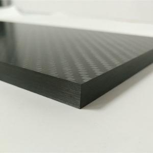 China 1.0MM Thick 3K Plain Woven Carbon Fiber Plate For Shopfitting factory