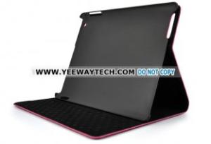 China Lucky Bear Folio Stand Leather Case For iPad 2 - Magenta factory