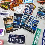 custom waterproof printing logo packaging gloss vinyl holographic custom die cut